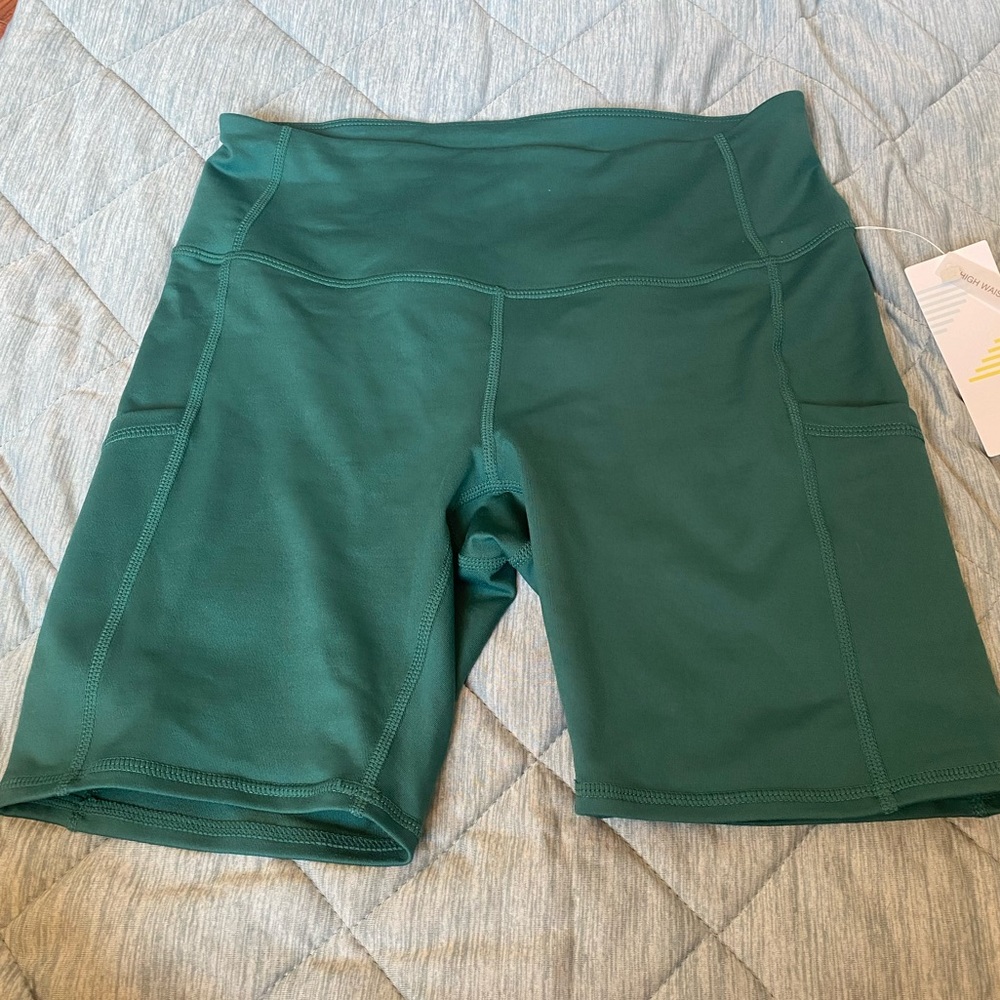 NWT Z by Zella High Waist Daily Biker Shorts with Pockets